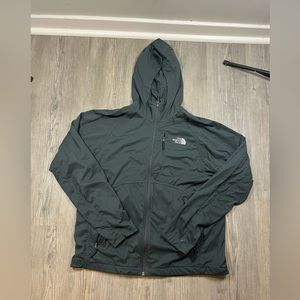 The North Face lightweight men’s gray full zip up hoodie size large